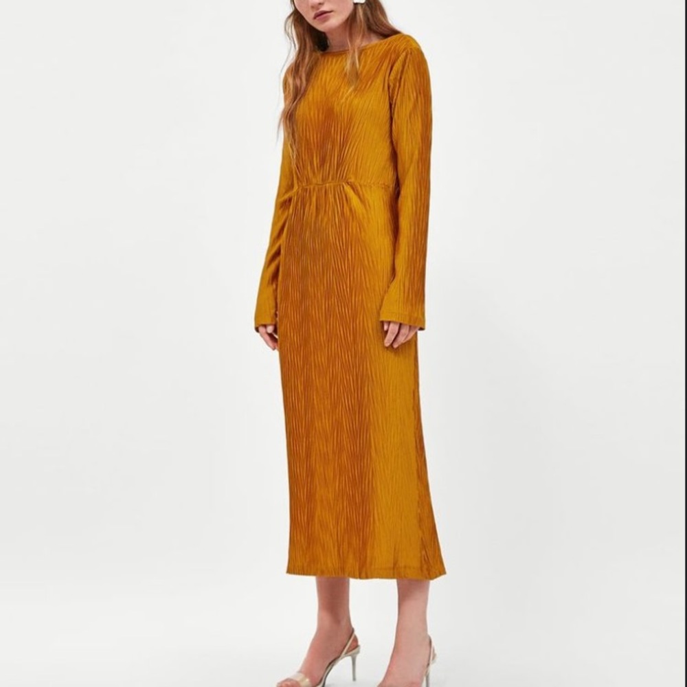 Zara mustard dress